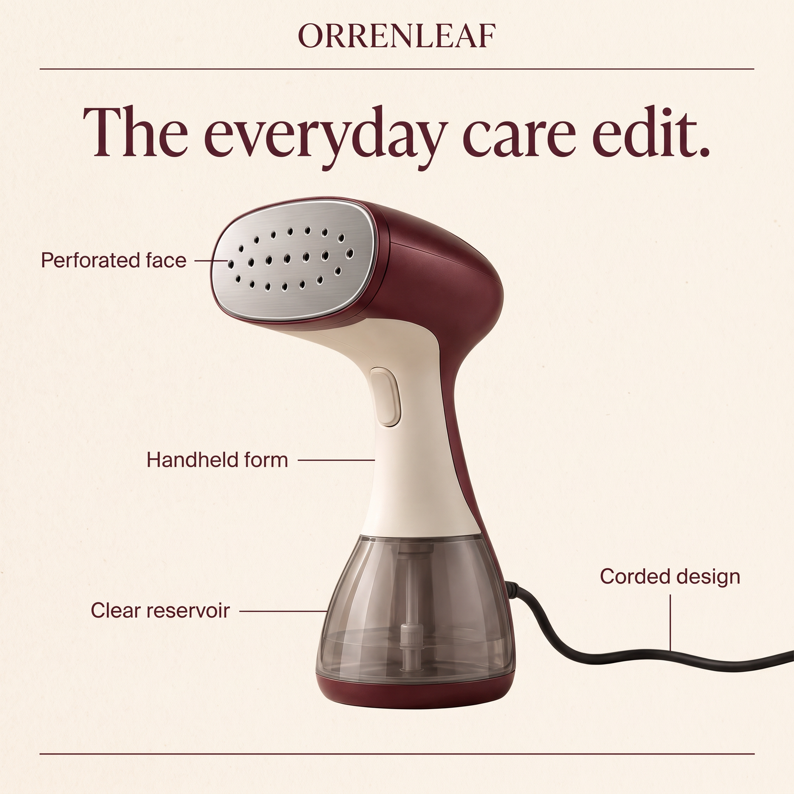 Handheld Garment Steamer — product overview and callouts